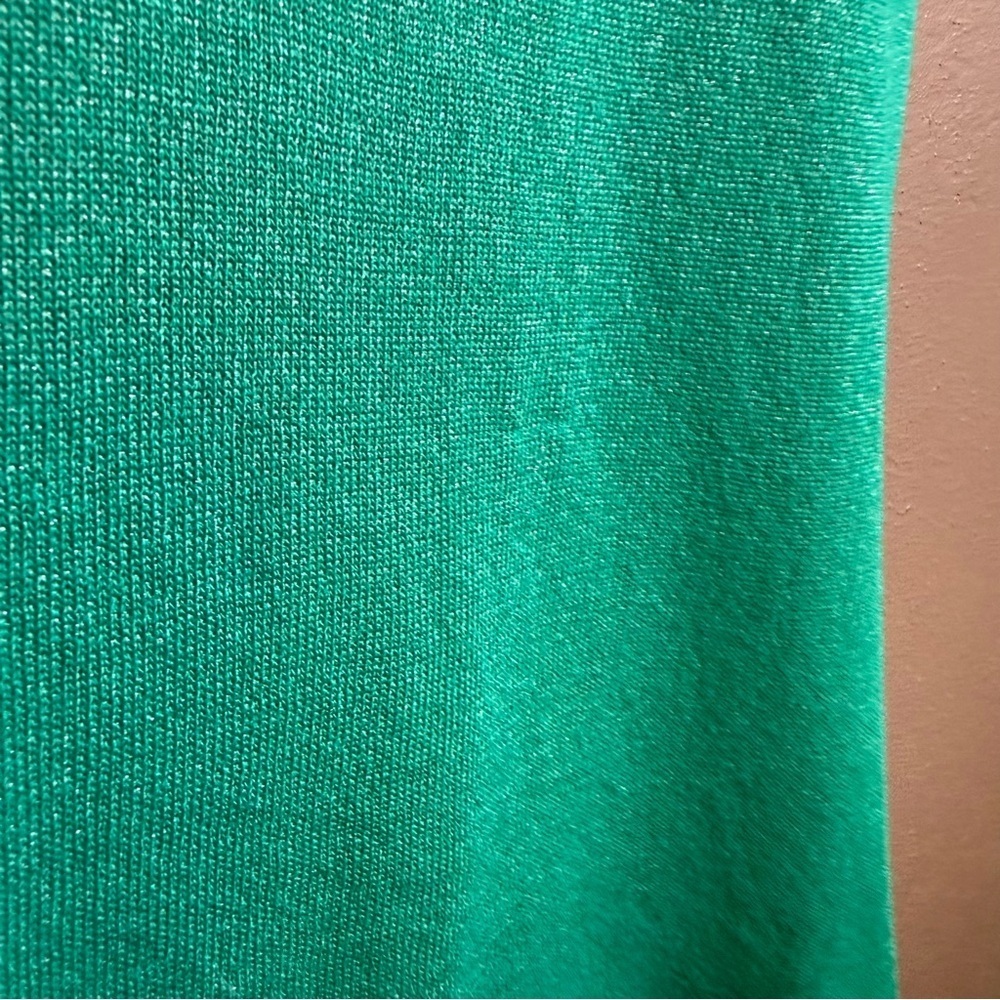 Banana Republic Sleeveless Ruffle Sweater Short Sleeve Green Top Size Medium - Picture 15 of 15